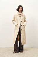 Bridget Vintage Longline Cardigan in Wool Blend Cable Knit