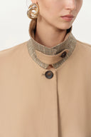 Trench Yvette monopetto con doppie tasche in cotone