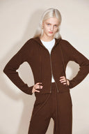 Vivi Hooded Fitted Cardigan in Merino Wool Knit