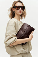 Soft Rialto Doppelkappentasche aus ölgewachstem Rindsleder