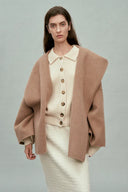 Cardigan Demi con Colletto in Lana Merino e Cashmere