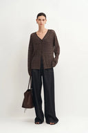 Nicole Reversible Front or Back Sweater in Cashmere Blend Knit