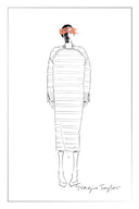 Ella Striped Wool Dress in Baby Alpaca Blend