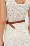 Arc Braided Leather Belt in Vegetable-Tanned Leather