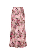 Athena Flora Print Skirt in 22MM Mulberry Silk