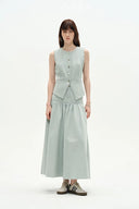 Elodie Denim Vest in Summer Denim - Light Wash Blue Denim