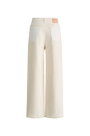 Ginevra White Colorblock Jeans in Cotton Denim
