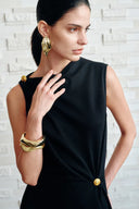 Eunice Pleated Dress in Wool Blend