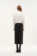 Tessera Pleated Crop Shirt in Cotton