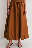 Cindy Bubble Kleid aus Tencel Merino Strick und Seiden-Woll-Satin