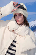 Adrija Water-Repellent Convertible Duck Down Puffer Coat in Lightweight High Density Fabric