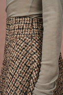 Falda línea A a cuadros Kari en lana merino