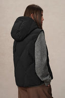 Bessy Weiße Gänsedaunen-Kapuzenweste