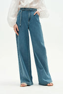 Ella Gürteljeans mit Waschung aus Lyocell Denim