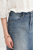 Denim Skirt in Cotton Denim
