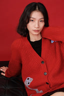 Star Lover Zodiac Cardigan in Chunky Merino Wool Knit