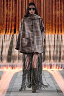 Cecilia Reversible Double Face Short Coat in Wool Cashmere Blend