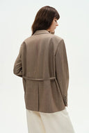 Graf Beige Blonde Suit Jacket in Linen Wool