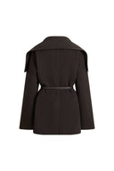 Gallion Big Lapel Coat in Double-Face Merino Wool