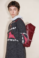 Sac bandoulière Monti East West en cuir pleine fleur huilé ciré