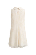 Liora Modern Chinese Style Stand Collar Dress in Koi Embroidery