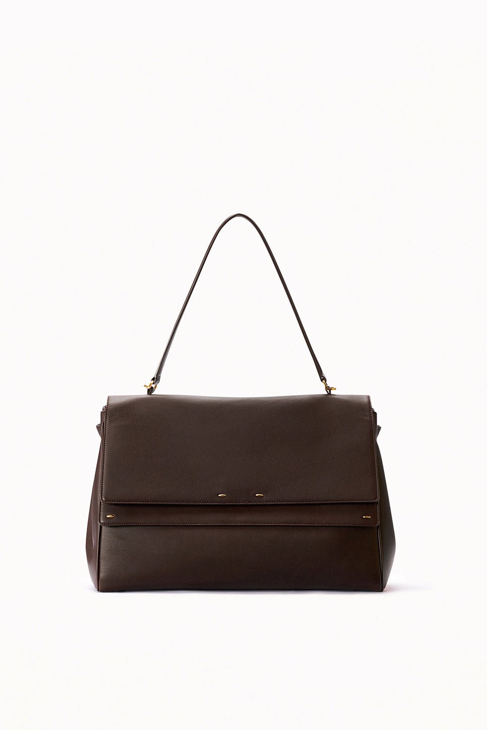 Rialto Double Flap Handbag in Calfskin Leather