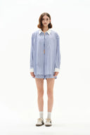 Nao Striped Shirt in Cotton Poplin