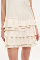 Alice Layered Asymmetric Accordion Dress in Lightweight Blend