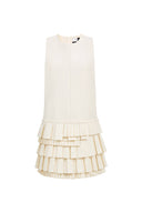 Alice Layered Asymmetric Accordion Dress in Lightweight Blend