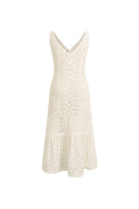 Louise Faux Crochet Cover Up Sleeveless Dress in Cotton Yarn Blend