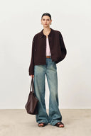 Francesca Yellow Washed Jeans in Cotton Denim