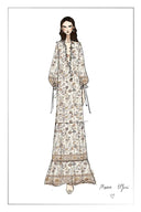 Brooke Handwork Perlenkettenkleid aus Cupro-Mischung