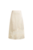 Aurelia Laced Cutout Skirt in Acetate Satin