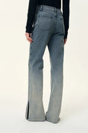 Jean bootcut teint dégradé inspiré de la boue Bella en denim stretch