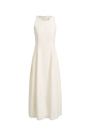 Lina Easy Care ärmelloses Kleid mit Bubble-Saum aus strukturiertem, leichtem Stoff