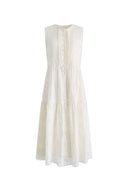 Vestido sin Mangas Stella en Lyocell con Bordado
