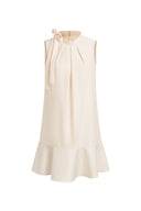 Abito con sciarpa Aria in satin twill