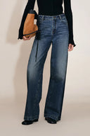 Mia Zweifarbige Jeans mit Einsätzen aus Baumwoll-Denim