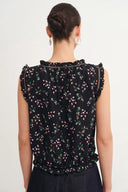 Blusa Floral Floris en Algodón con Seda