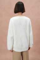 Rhoeadine 3D Jacquard Embroidered Sweater in Alpaca Wool