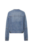 Helmingham Rundhalsjacke aus Lyocell Denim