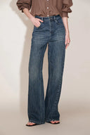 Jennifer Forward Seams Barrel Leg Jeans in Cotton Denim