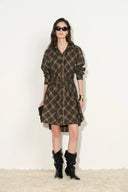 Holly Plaid Shirt Dress