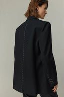 Traje Blazer Sander con Costuras a Mano en Contraste en Lana Merino Fina