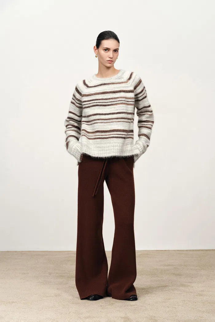 Mignon Striped Sweater in Alpaca Blend Knit