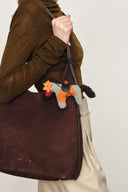Charm para bolso Phillipa de punto con flor de vichy