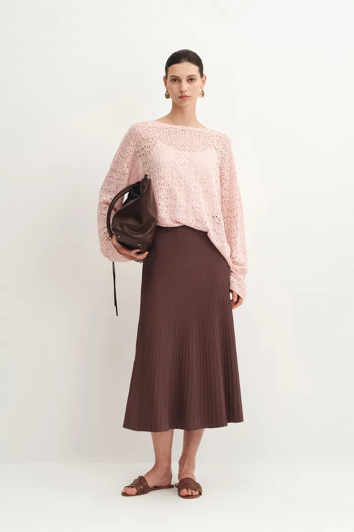 Louis Pleated Knit in Merino Blend Knit