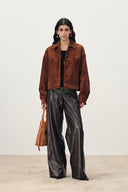 Aaliyah Dropped Shoulder Jacket in Corduroy Cotton