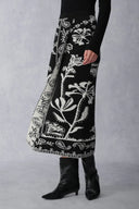 Cloe Paisley Jacquard Skirt in Merino Wool