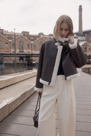 Quinn Short Jacket in Faux Shearling